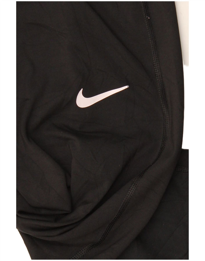 NIKE Womens Dri Fit Graphic Leggings UK 10 Small  Black Polyester