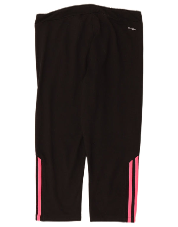 Adidas Womens Climalite Capri Leggings UK 12/14 Medium Black Polyester
