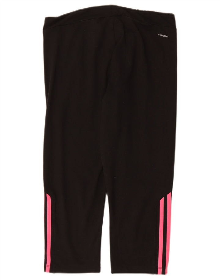 Adidas Womens Climalite Capri Leggings UK 12/14 Medium Black Polyester
