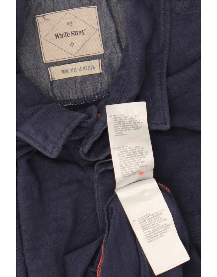 White Stuff Mens Polo Shirt Medium Navy Blue Cotton