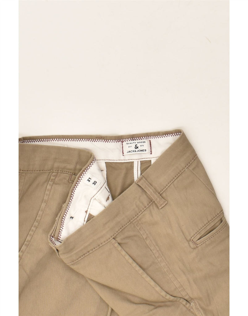 JACK & JONES Mens Slim Chino Trousers W31 L30 Beige Cotton | Vintage Jack & Jones | Thrift | Second-Hand Jack & Jones | Used Clothing | Messina Hembry 