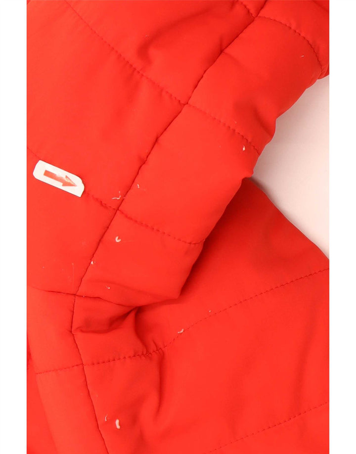 Boden Womens Oversized Padded Jacket UK 10 Small Red Colourblock Polyester