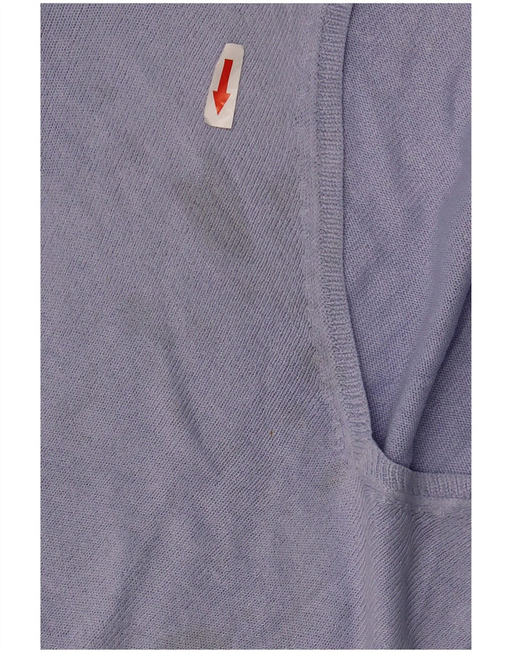 Marks & Spencer Womens V-Neck Jumper Sweater UK 16 Large Purple