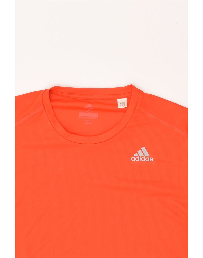 ADIDAS Mens Climalite T-Shirt Top Small Orange Polyester | Vintage Adidas | Thrift | Second-Hand Adidas | Used Clothing | Messina Hembry 