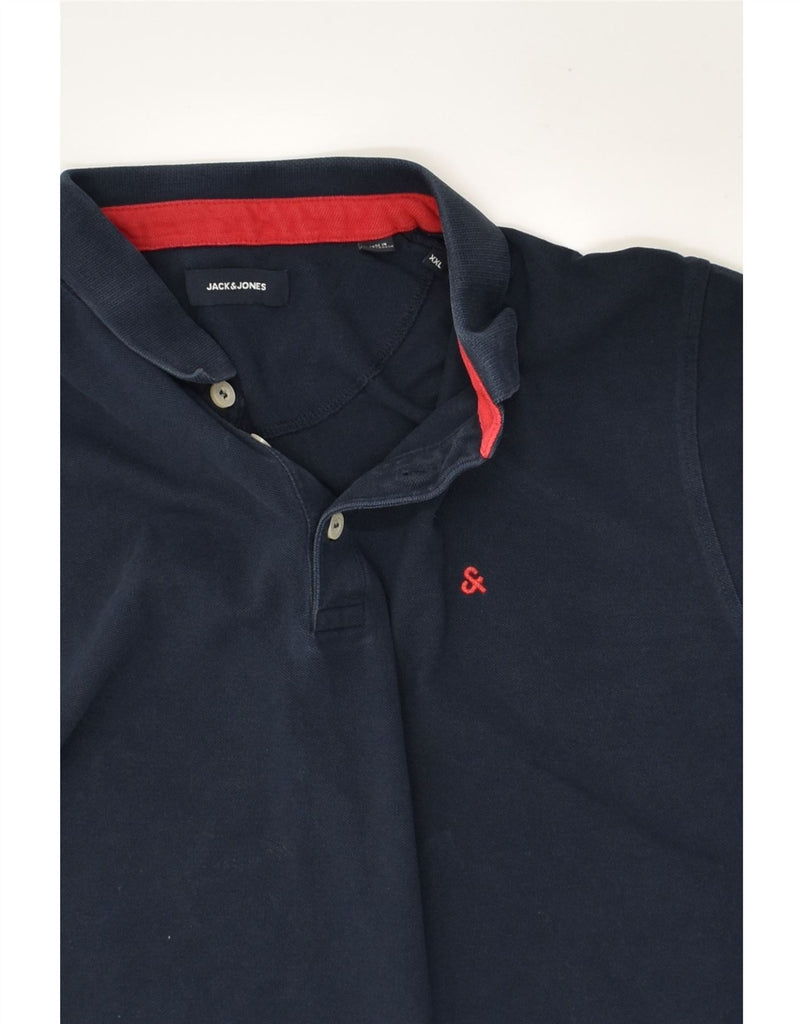 JACK & JONES Mens Polo Shirt 2XL Navy Blue | Vintage Jack & Jones | Thrift | Second-Hand Jack & Jones | Used Clothing | Messina Hembry 