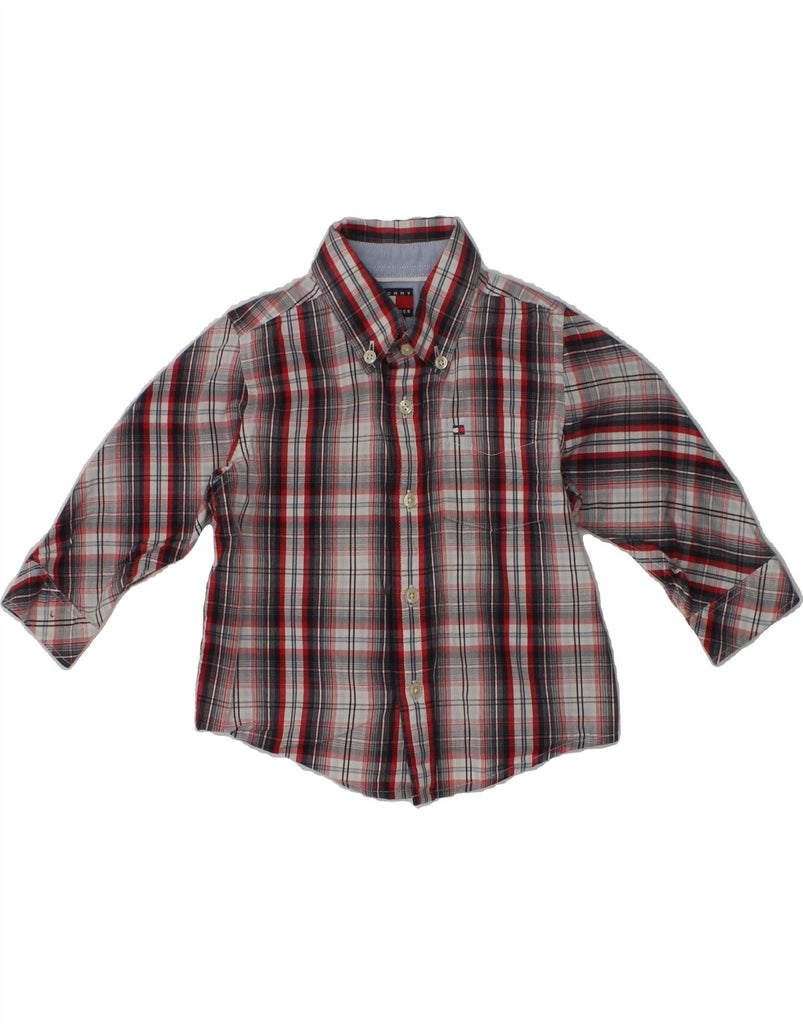 TOMMY HILFIGER Baby Boys Shirt 12-18 Months Red Check Cotton | Vintage Tommy Hilfiger | Thrift | Second-Hand Tommy Hilfiger | Used Clothing | Messina Hembry 