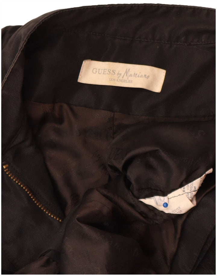 Guess By Marciano Womens Bomber Jacket IT 42 Medium Black Polyester