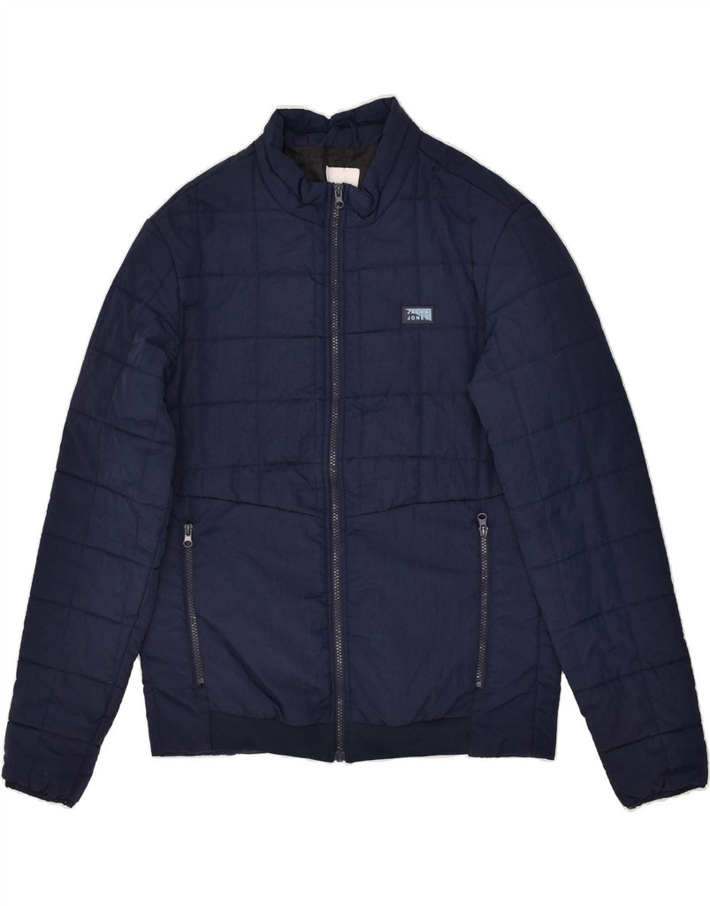 JACK & JONES Mens Padded Jacket UK 40 Large Navy Blue Nylon | Vintage Jack & Jones | Thrift | Second-Hand Jack & Jones | Used Clothing | Messina Hembry 