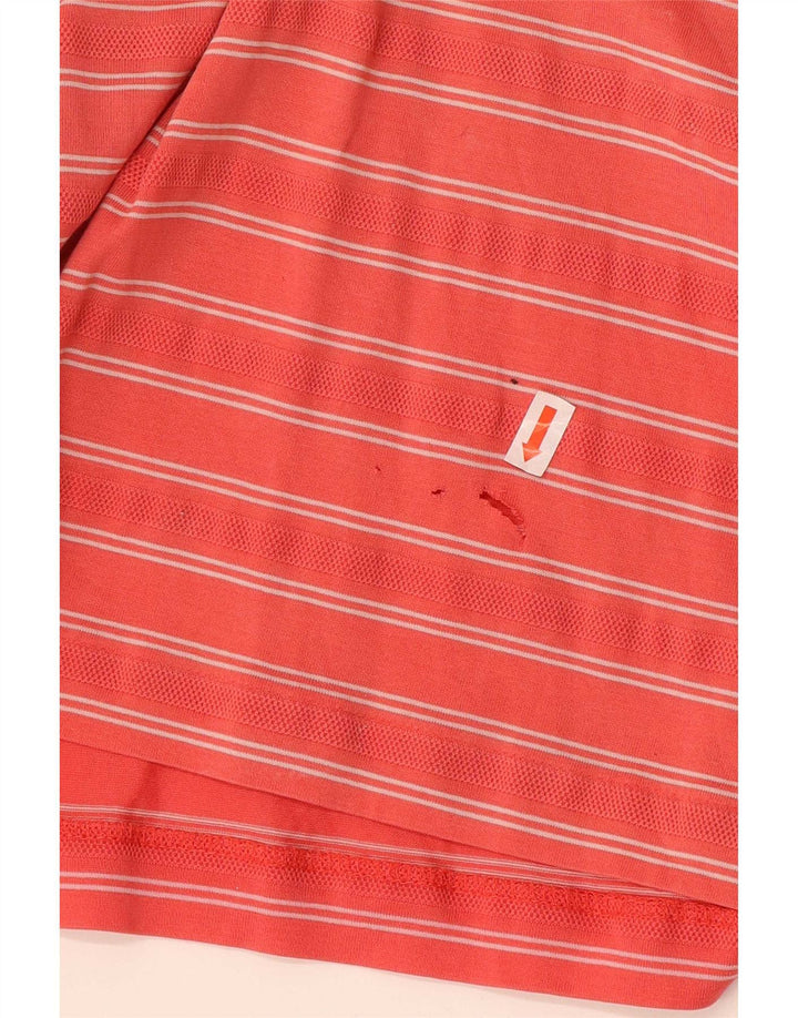 Nike Mens Polo Shirt UK 42/44 Large Red Striped
