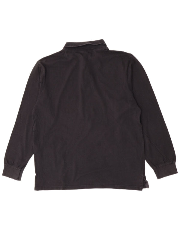 North Sails Mens Long Sleeve Polo Shirt 2XL Black Cotton
