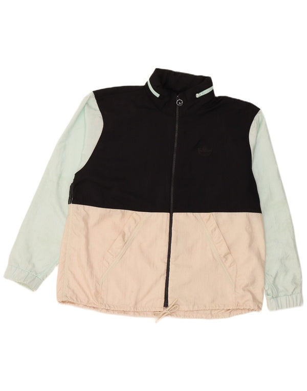 ADIDAS Womens Tracksuit Top Jacket UK 12 Medium Multicoloured Colourblock