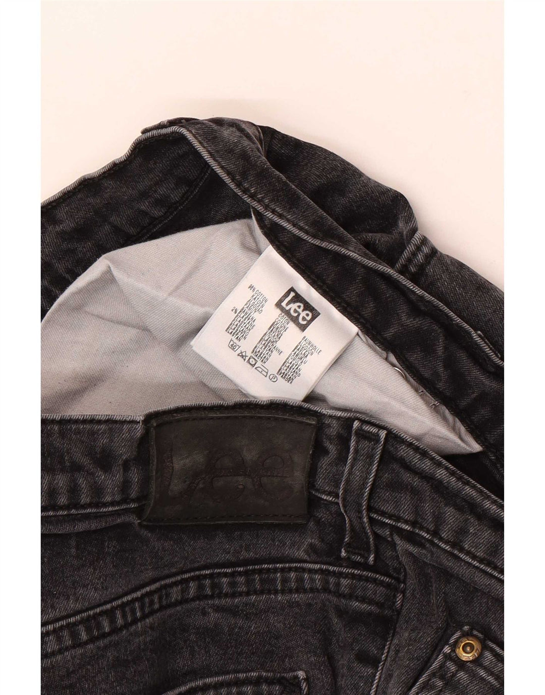 Lee Mens Brooklyn Straight Jeans W36 L36 Black Cotton