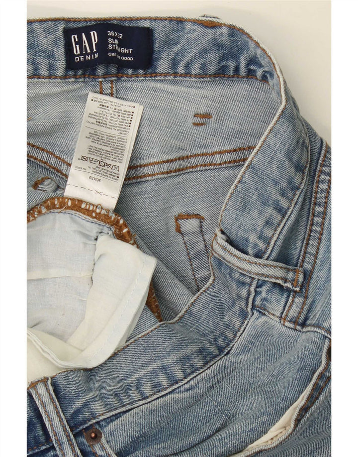 Gap Mens Slim Straight Jeans W36 L32 Blue Cotton