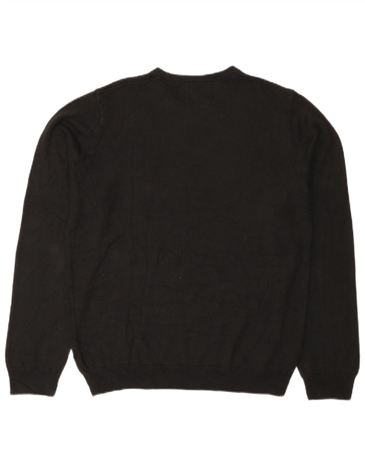 Marks & Spencer Mens Crew Neck Jumper Sweater Medium Black Acrylic