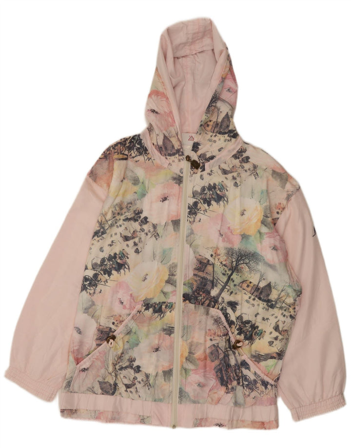 AUSTRALIAN L'ALPINA Womens Oversized Graphic Rain Jacket IT 48 XL Pink