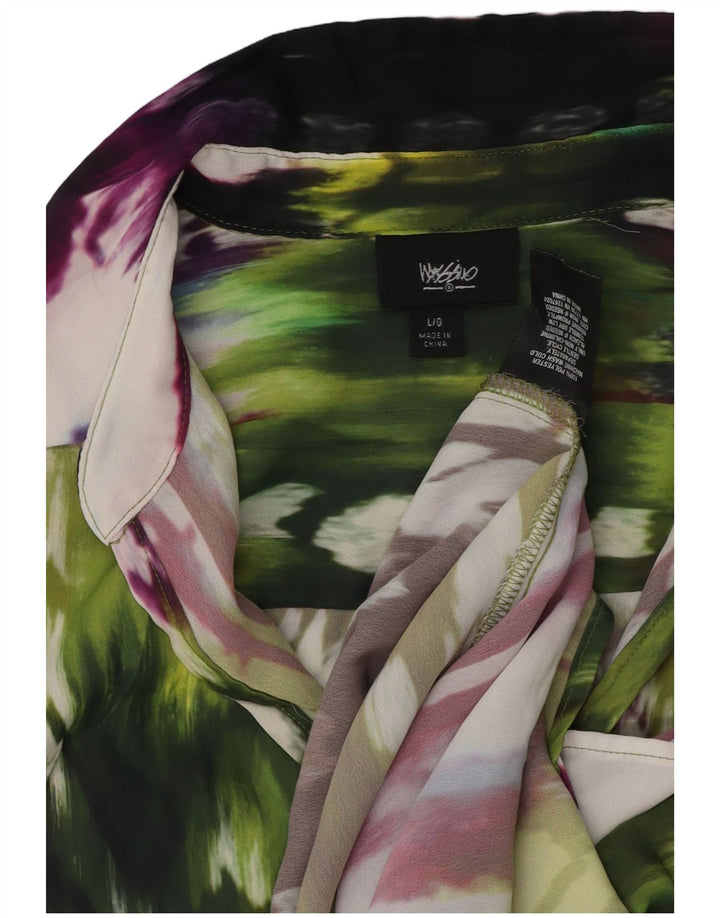 Mossimo Womens Shirt Blouse UK 16 Large Multicoloured Tie Dye Polyester