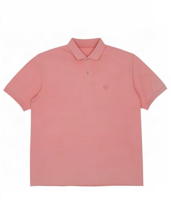 Sergio Tacchini Mens Polo Shirt Large Pink Cotton