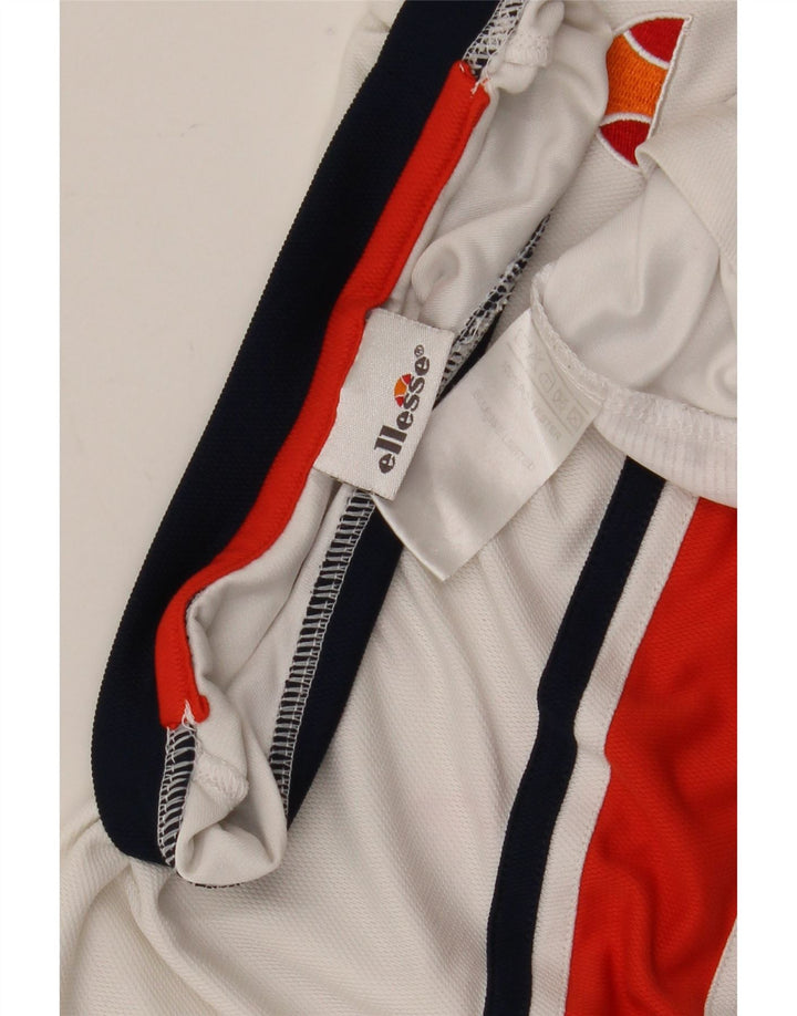 Ellesse Mens T-Shirt Top Medium White Colourblock Polyester