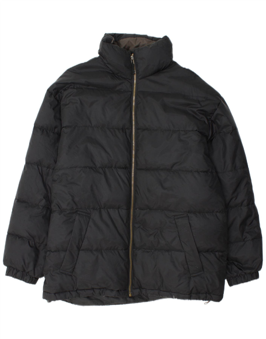LE FROG Mens Loose Fit Padded Jacket UK 38 Medium Black Polyamide