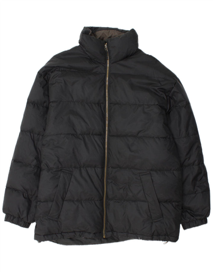 LE FROG Mens Loose Fit Padded Jacket UK 38 Medium Black Polyamide