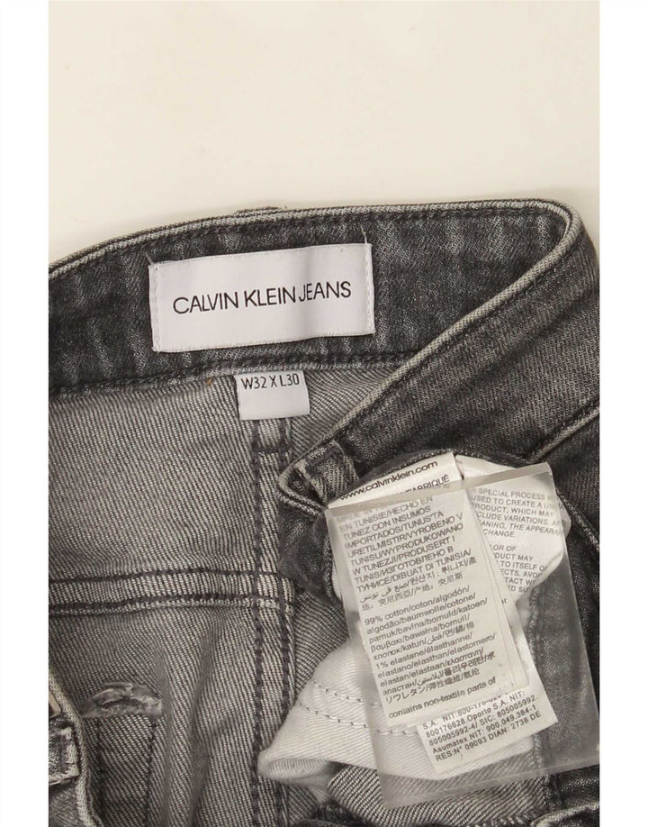 Calvin Klein Mens Larston Slim Jeans W32 L30 Grey Cotton