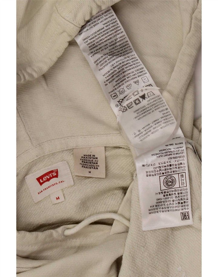 Levi's Mens Graphic Hoodie Jumper Medium White Cotton