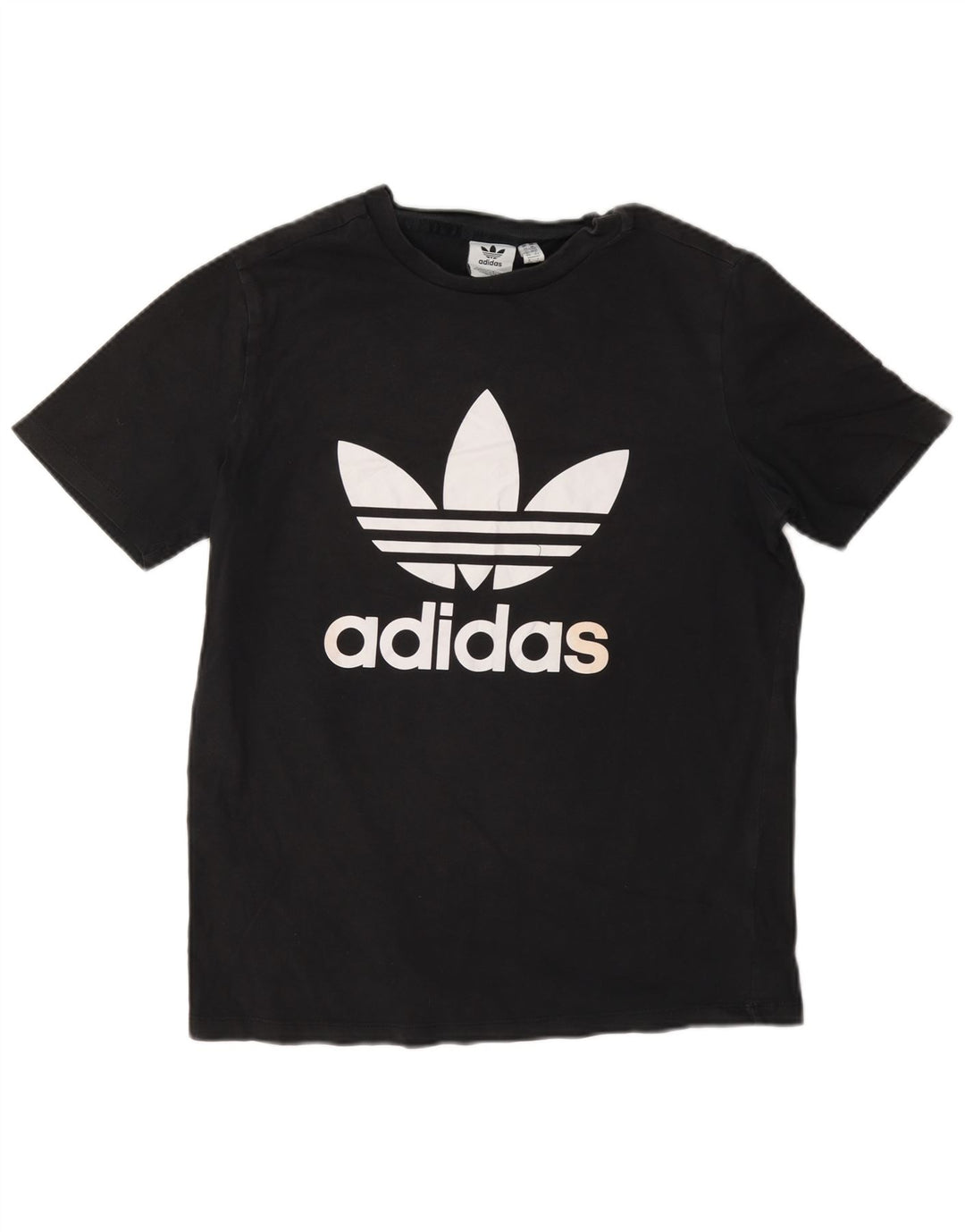 Adidas Womens Graphic T-Shirt Top UK 14 Medium Black