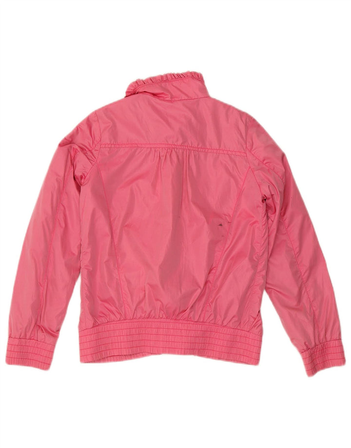 BENETTON Girls Bomber Jacket 8-9 Years Large  Pink Nylon