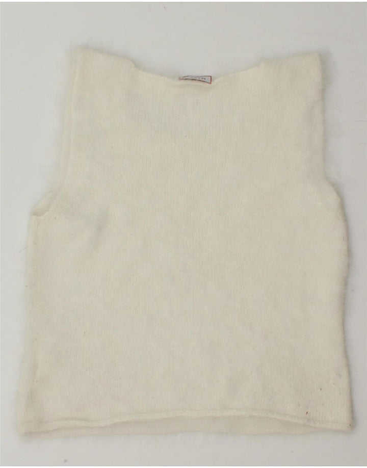 MAX & CO. Womens Crop Vest Tank Top UK 14 Medium White Polyamide Vintage Max & Co. and Second-Hand Max & Co. from Messina Hembry 