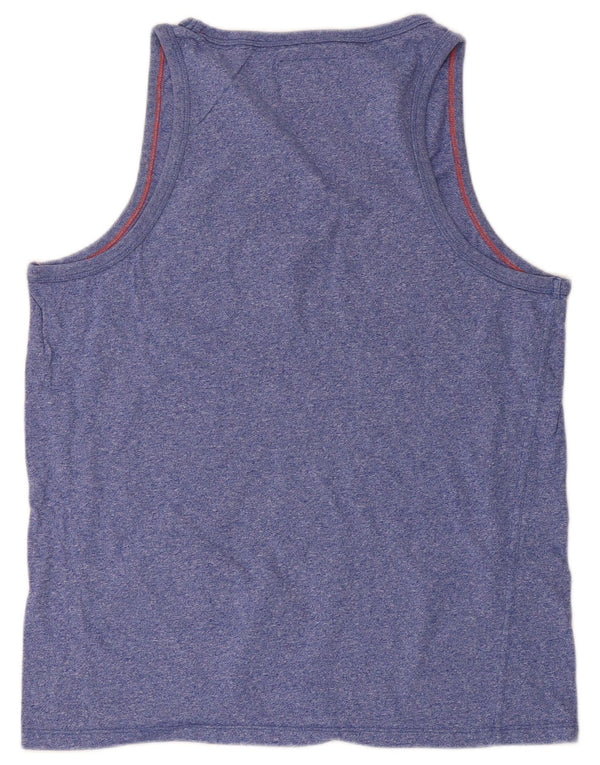 Superdry Mens Graphic Vest Top 2XL Blue Flecked