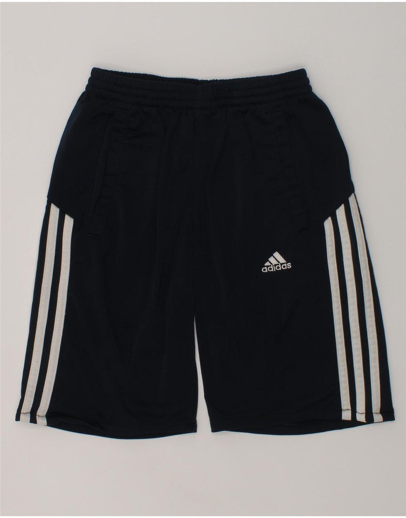 ADIDAS Boys Sport Shorts 9-10 Years Navy Blue Polyester | Vintage Adidas | Thrift | Second-Hand Adidas | Used Clothing | Messina Hembry 