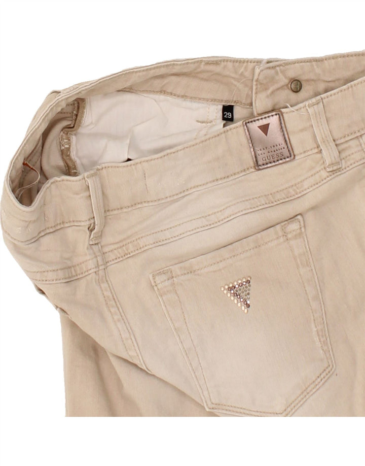 GUESS Womens Starlet Skinny Jeans W29 L29 Beige Vintage Guess and Second-Hand Guess from Messina Hembry 
