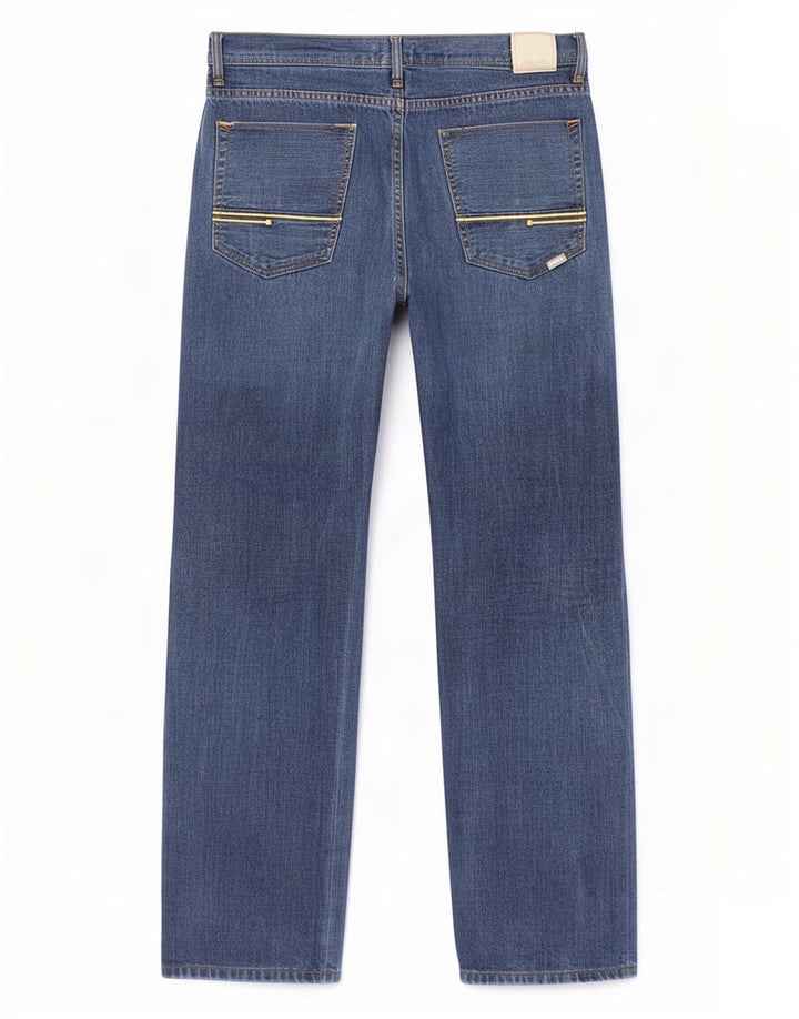 Bench Mens Straight Jeans W38 L32 Blue Cotton