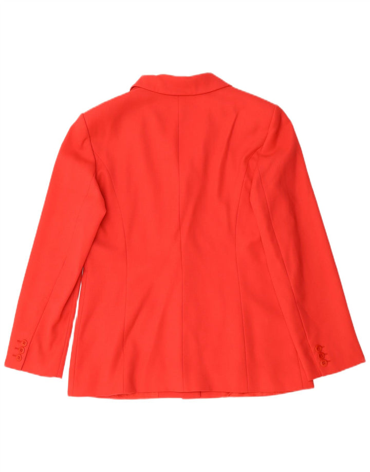 Max Mara Womens 3 Button Blazer Jacket UK 12 Medium Red Wool