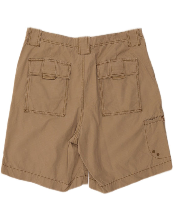 EDDIE BAUER Mens Cargo Shorts W35 Large Beige Cotton