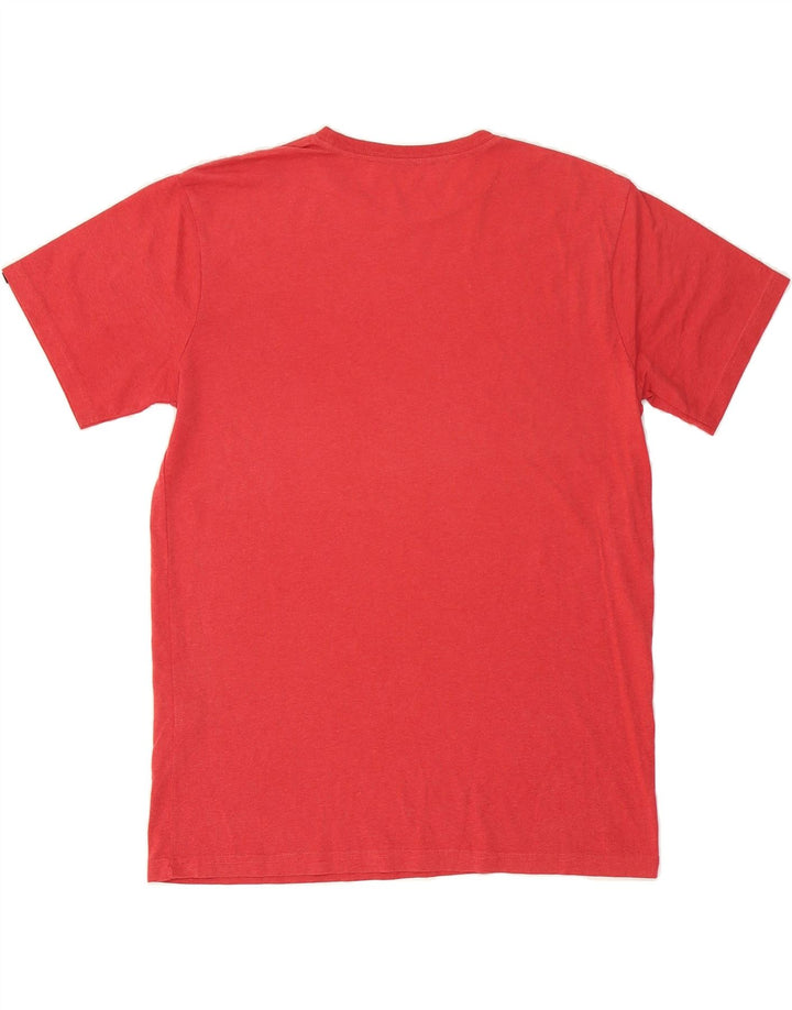 QUIKSILVER Mens Regular Fit Graphic T-Shirt Top Medium Red Cotton Vintage Quiksilver and Second-Hand Quiksilver from Messina Hembry 