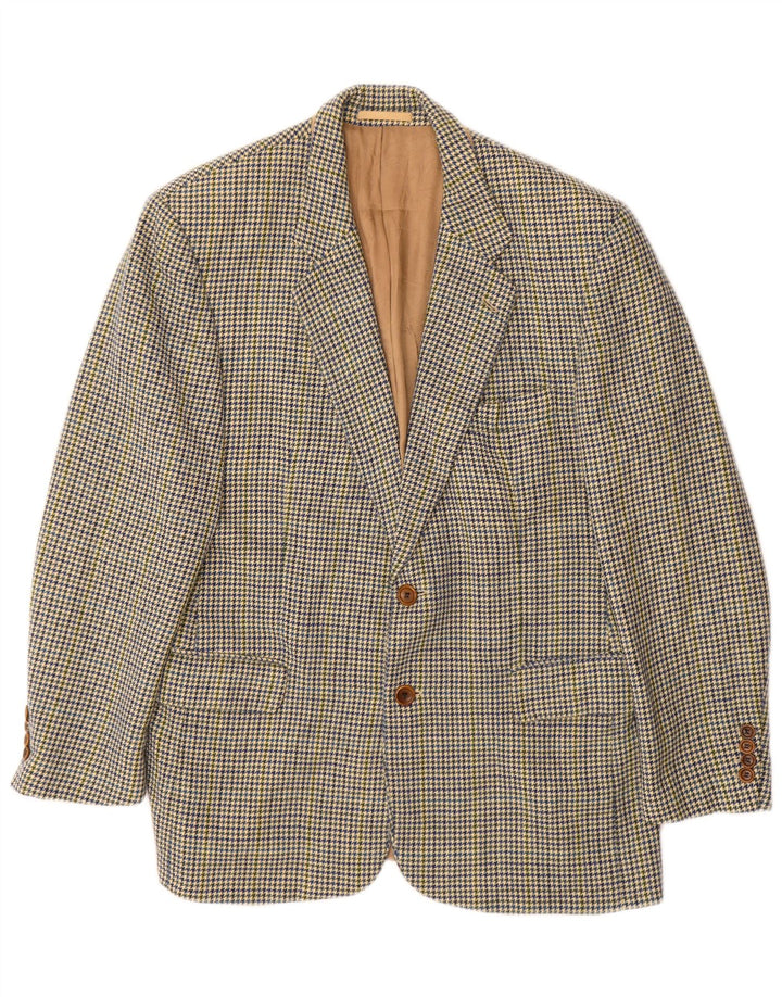 Hugo Boss Mens 2 Button Blazer Jacket EU 52 XL Multicoloured Houndstooth