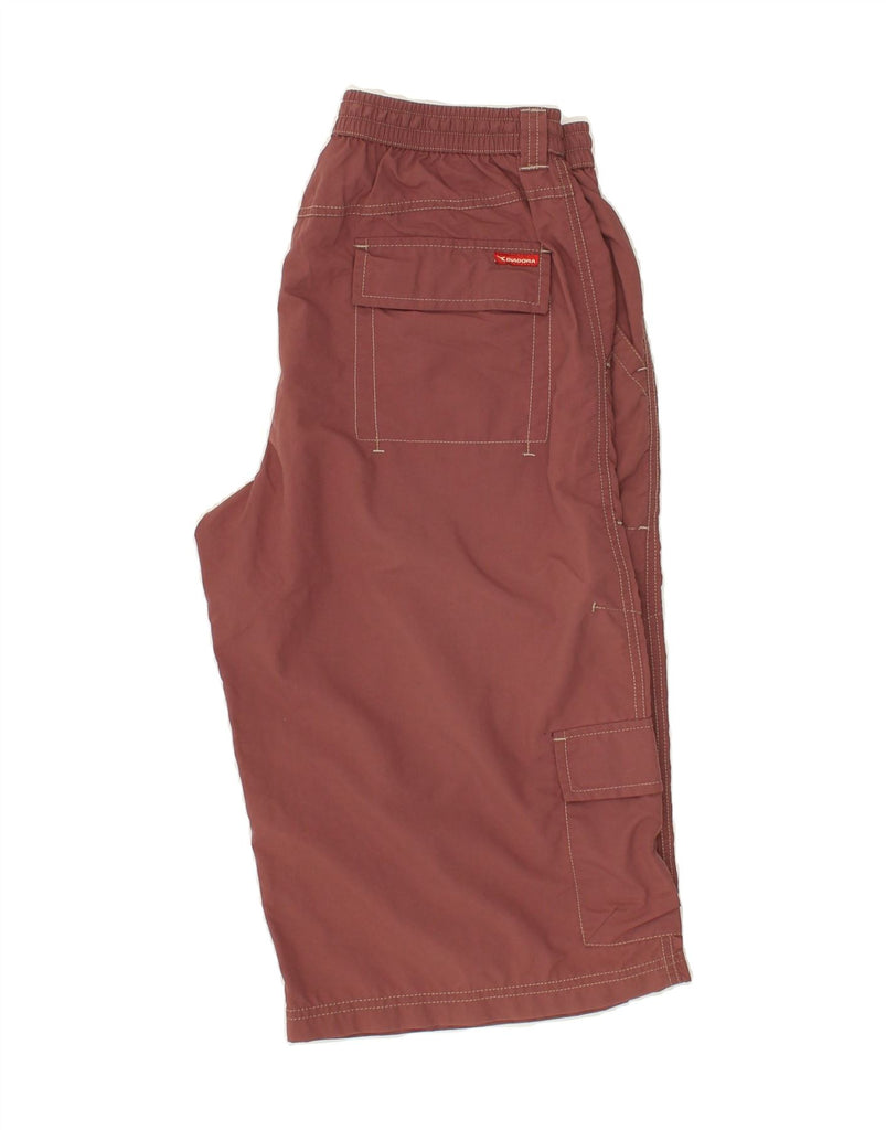 DIADORA Mens Cargo Shorts Medium W30 Maroon Polyamide Vintage Diadora and Second-Hand Diadora from Messina Hembry 