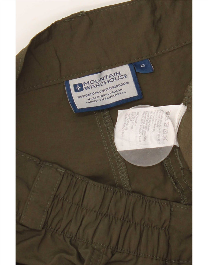 Mountain Warehouse Mens Straight Cargo Trousers W40 L32 Khaki Nylon