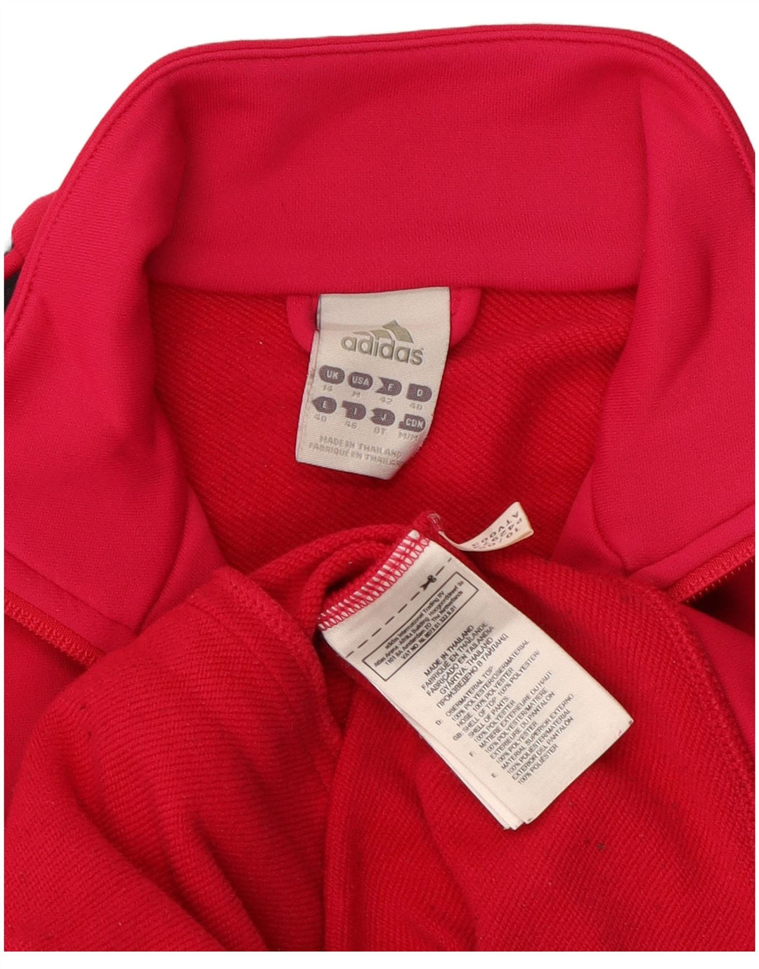 Adidas Womens Tracksuit Top Jacket UK 14 Medium  Pink Polyester