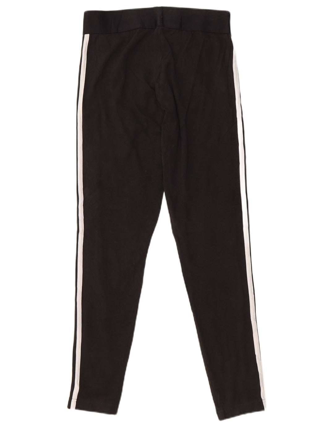 ADIDAS Womens Leggings UK 12/14 Medium  Black Cotton