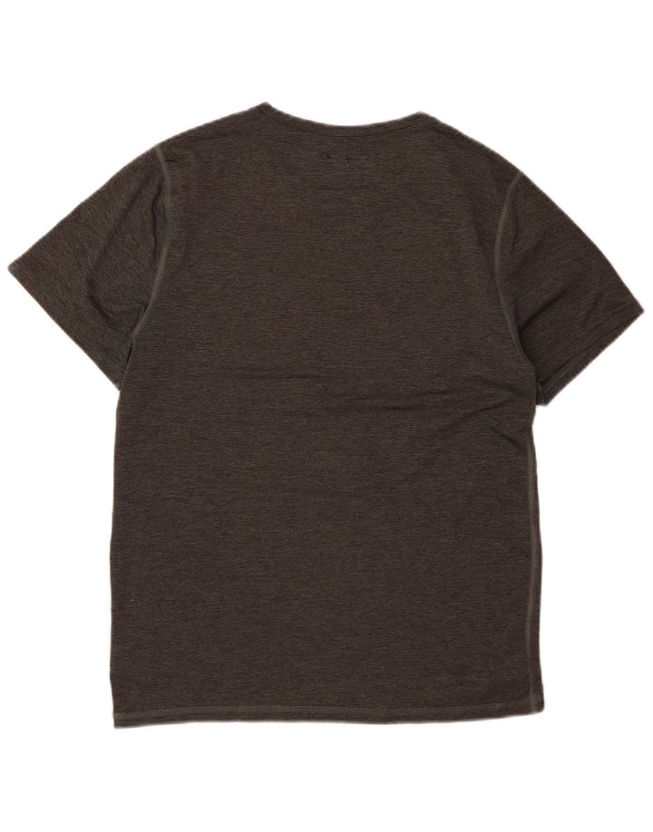 CHAMPION Mens T-Shirt Top Medium Grey Polyester