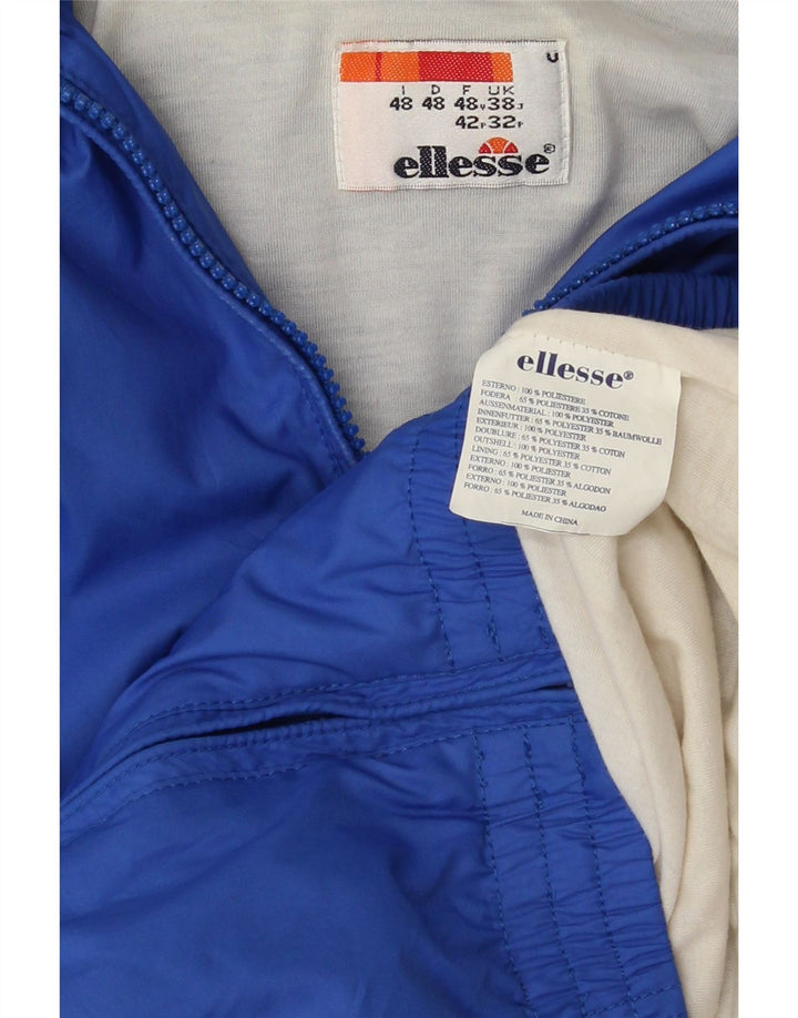 Ellesse Mens Tracksuit Top Jacket UK 38 Medium Blue Polyester
