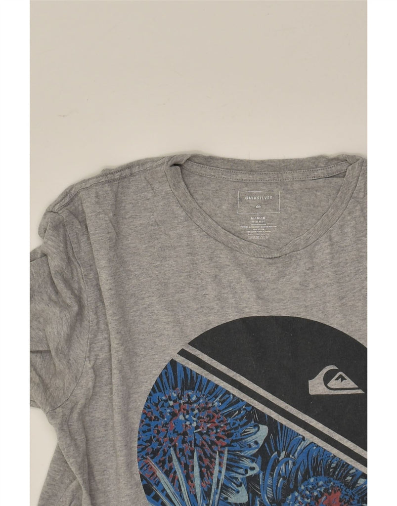 QUIKSILVER Mens Regular Fit Graphic T-Shirt Top Medium Grey Cotton | Vintage Quiksilver | Thrift | Second-Hand Quiksilver | Used Clothing | Messina Hembry 