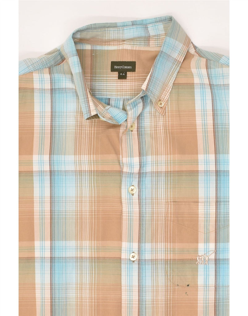 HENRY COTTONS Mens Shirt Size 44 XL Beige Check | Vintage Henry Cottons | Thrift | Second-Hand Henry Cottons | Used Clothing | Messina Hembry 