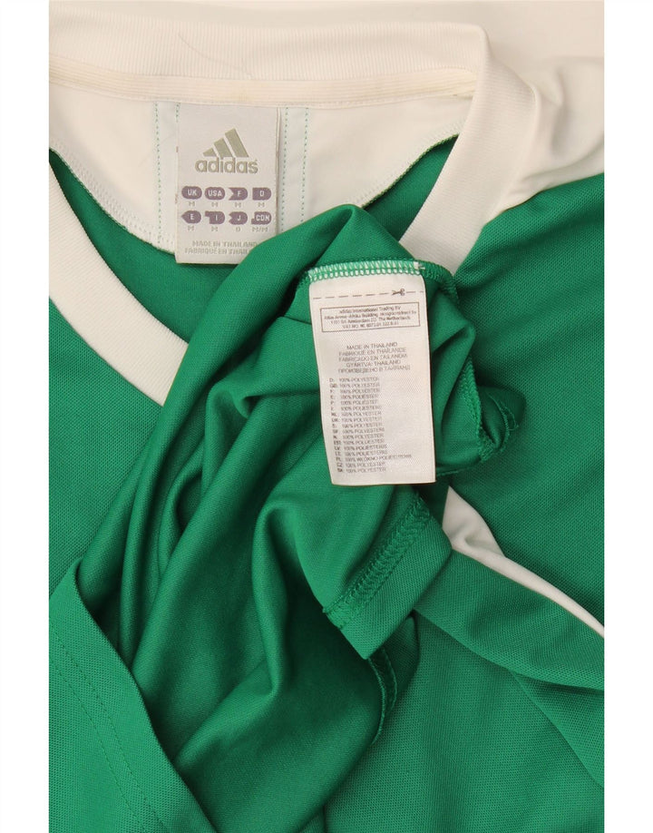 Adidas Mens Climalite T-Shirt Top Medium Green Colourblock Polyester