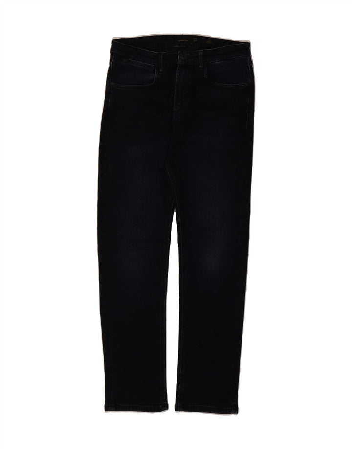 MASSIMO DUTTI Mens Slim Jeans EU 38 Small W30 L30 Navy Blue Cotton Vintage Massimo Dutti and Second-Hand Massimo Dutti from Messina Hembry 