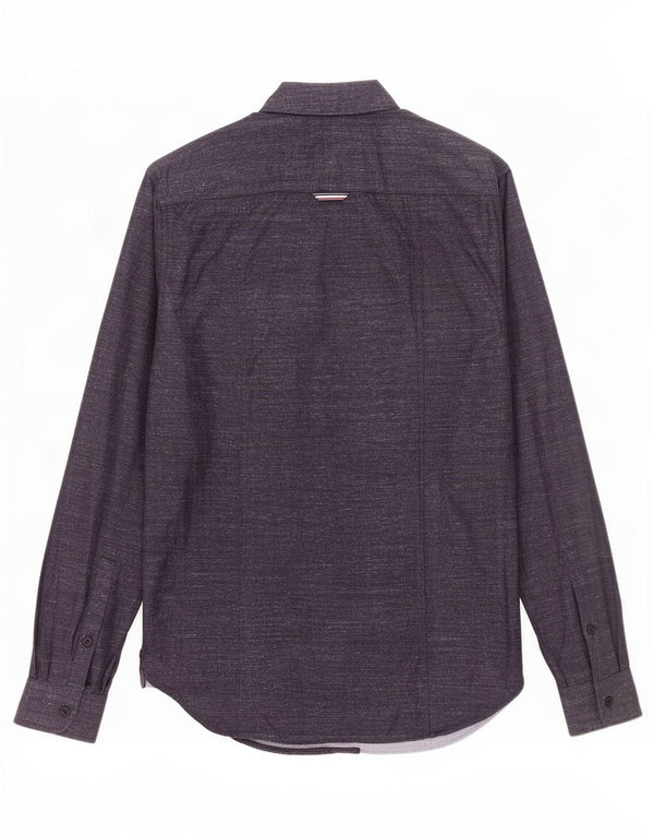 Tommy Hilfiger Mens Shirt XS Navy Blue Flecked Cotton