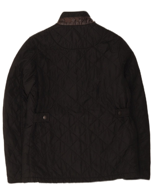 Barbour Boys Quilted Jacket 10-11 Years Large Black