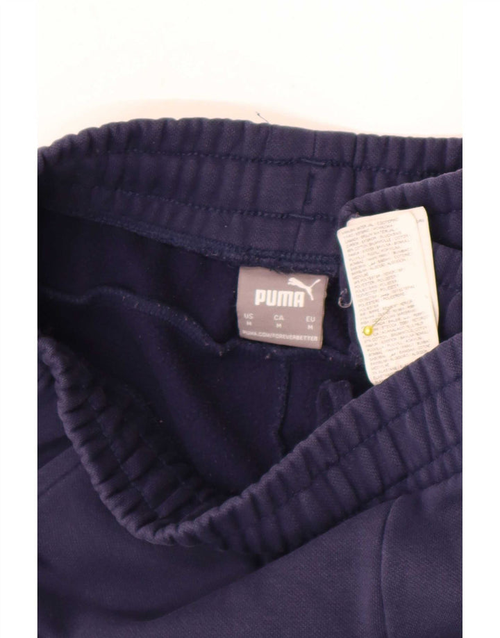 Puma Mens Tracksuit Trousers Joggers Medium Navy Blue Cotton